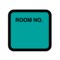 Nevs Printed Chart Labels - Room No 1-7/16" x 1-1/2" Aqua w/Black NRBP-S-AQUA - alternate 1
